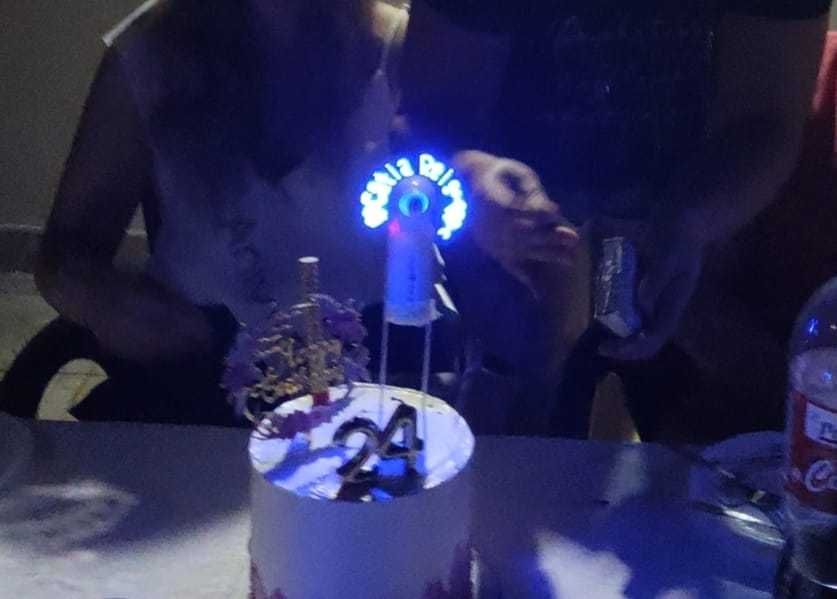 Ventilador com mensagem ou publicidade, rotativa.