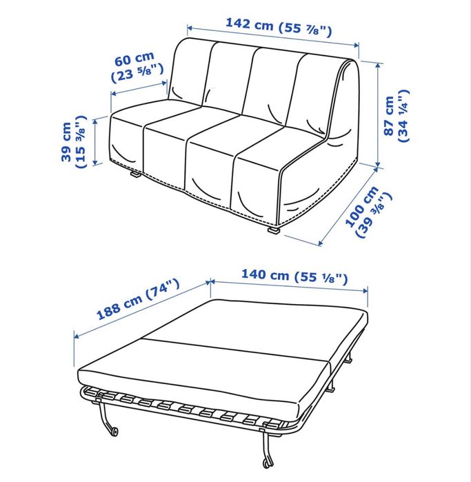 Sofa cama Ikea Licksele Lovas