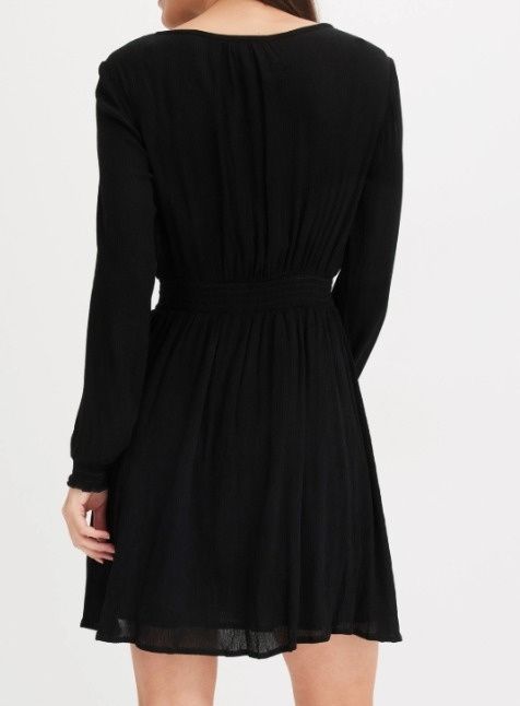 B.P.C czarna sukienka mini boho 34.