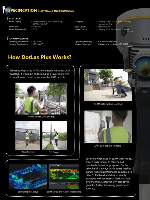 Лідар + GNSS приймач Kolida DotLas plus