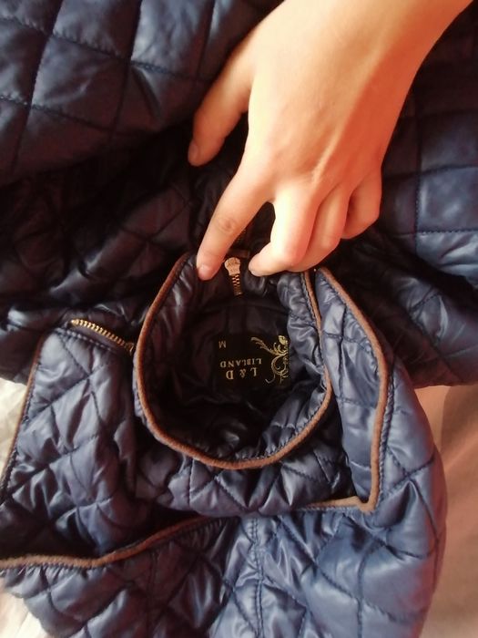 Kurtka pikowana granatowa