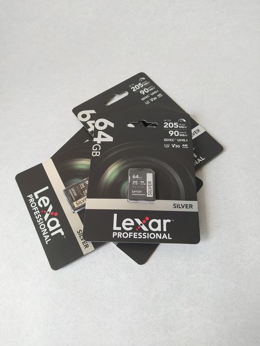 Карта Lexar 64GB Professional SILVER UHS-I SDXC Memory Card