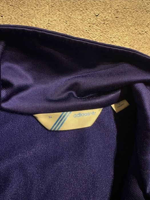 Adidas fioletowa bluza rozpinana Firebird tt zip jacket hoodie vintage