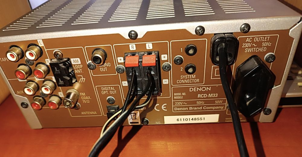 Amplituner Denon RCD-M33 + kolumny + pilot