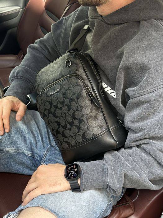 Чоловіча сумка Coach Gotham Pack In Signature Canvas (Арт: 77236)