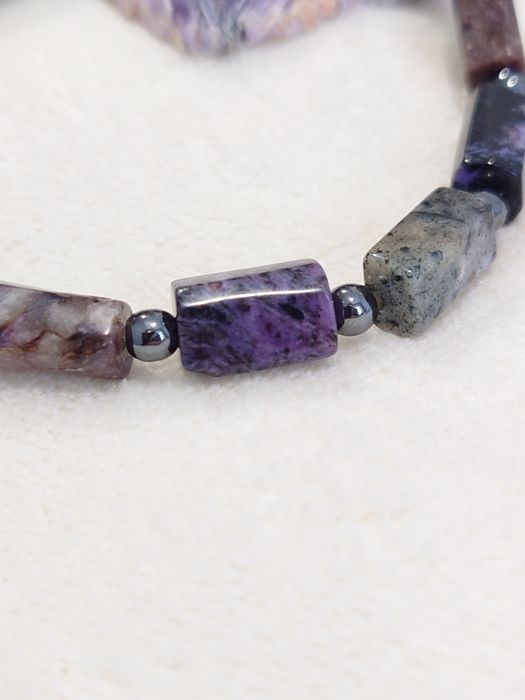 Bransoletka czaroit i hematyt