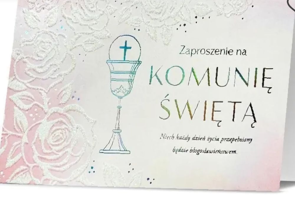 Zaproszenie na komunię 12 szt