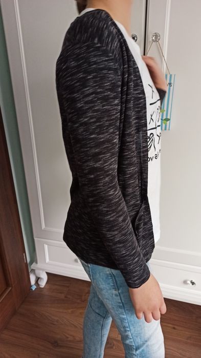 Sg Narzutka 146 , 152 H&M szary kardigan 146 , 152 dla dziewczynki