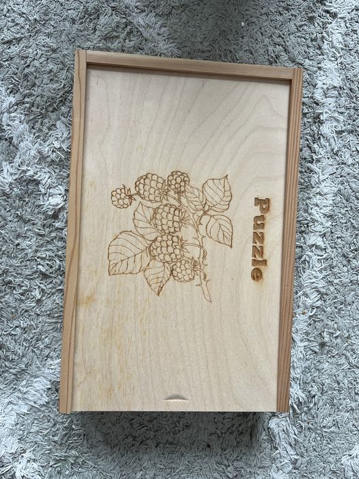 Puzzle drewniane maliny robione na zamówienie 24elementy