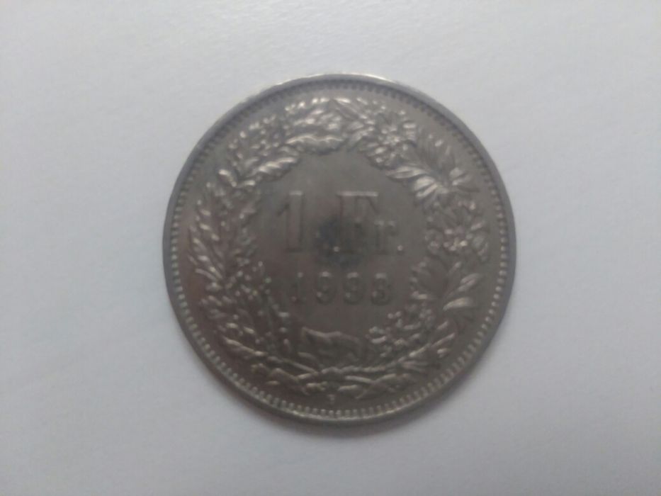 Moeda de 1 Franco suíço - 1993