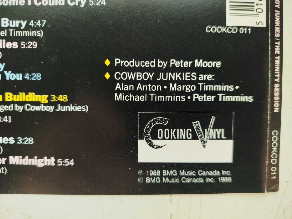 Okładka CD Cowboy Junkies The Trinity Session OP+OT bez płyty !!