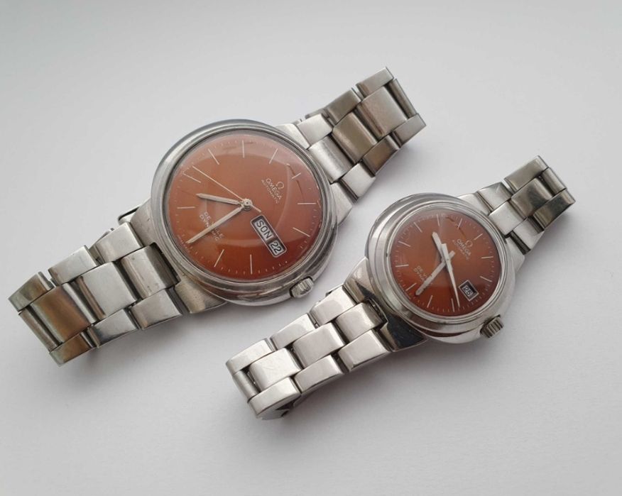 Omega De Ville Dynamic Chocolate Dial unikatowy komplet Damski i Meski