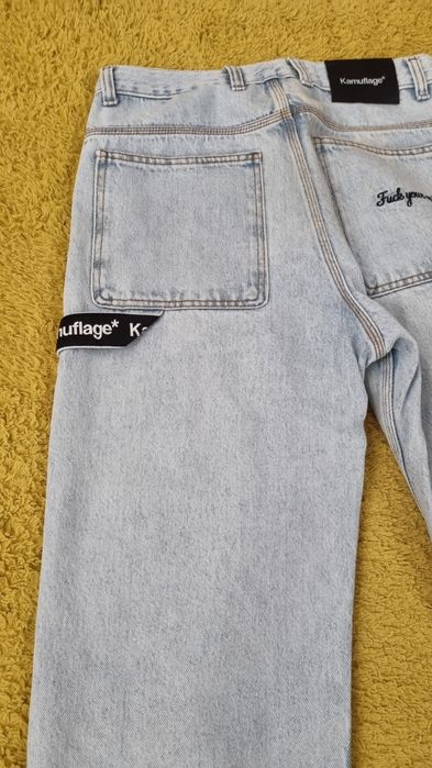 Szerokie spodnie męskie Kamuflage