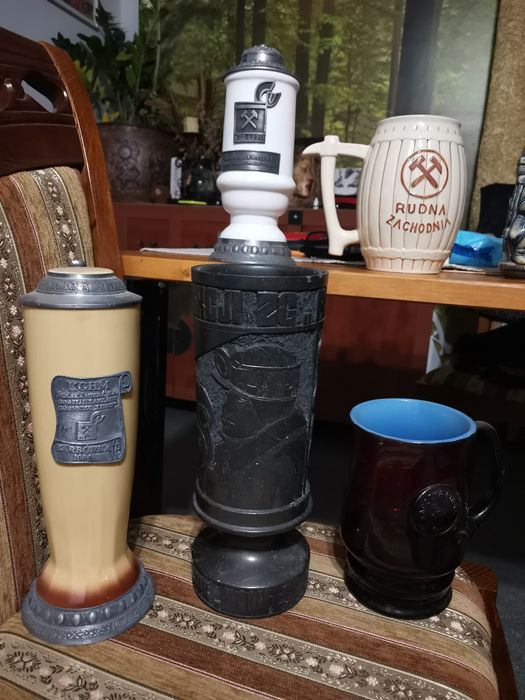 Kufle porcelana, szkło, węgiel kamienny