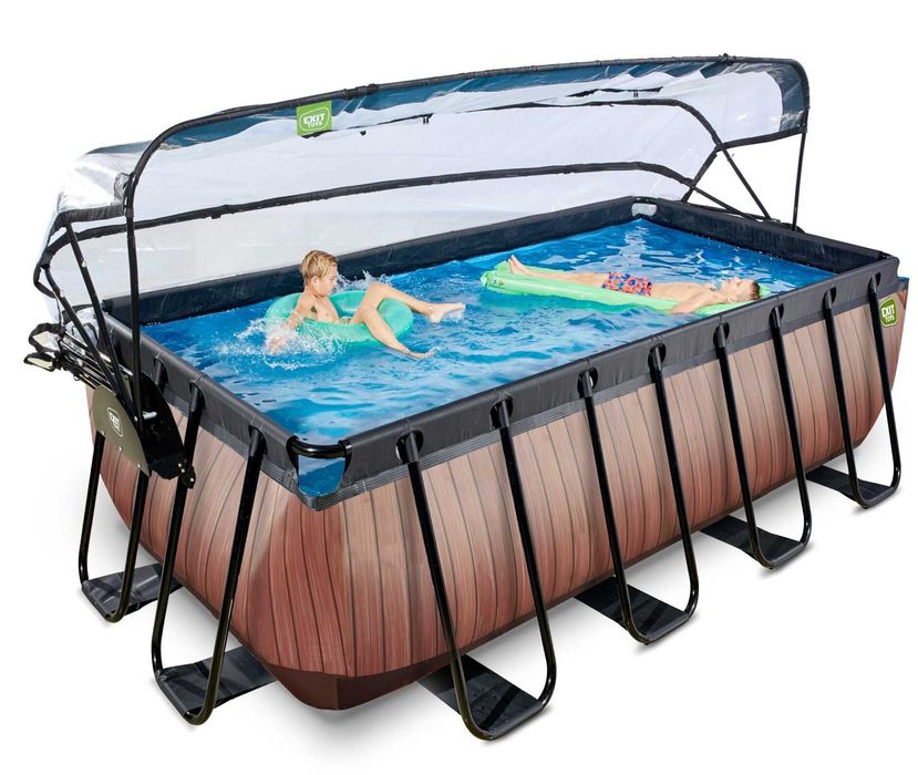 Розпродаж! Басейн каркасний EXIT з куполом 400х200х122 з підігрівом