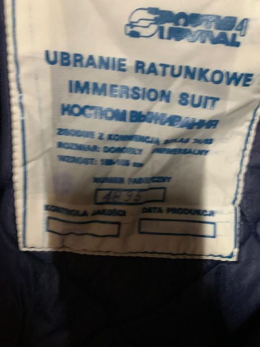 kombinezon ratunkowy morski