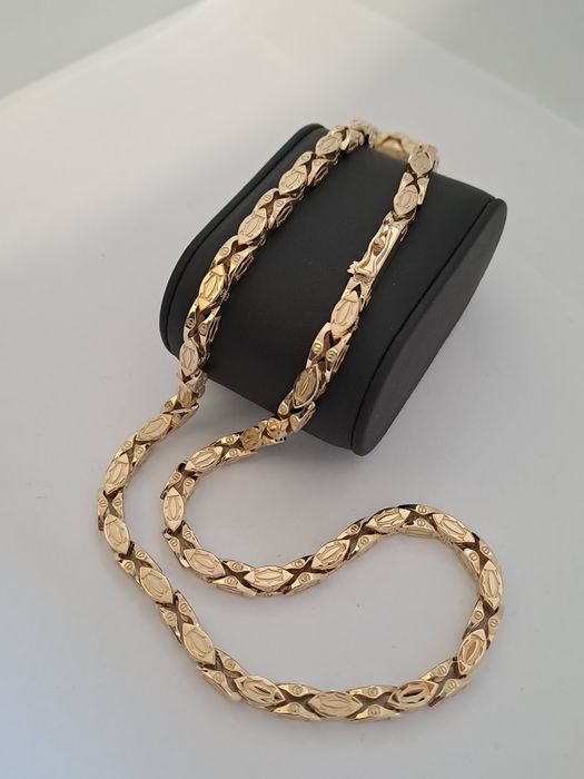 Złoty łańcuszek splot CARTIER 585 Nowy