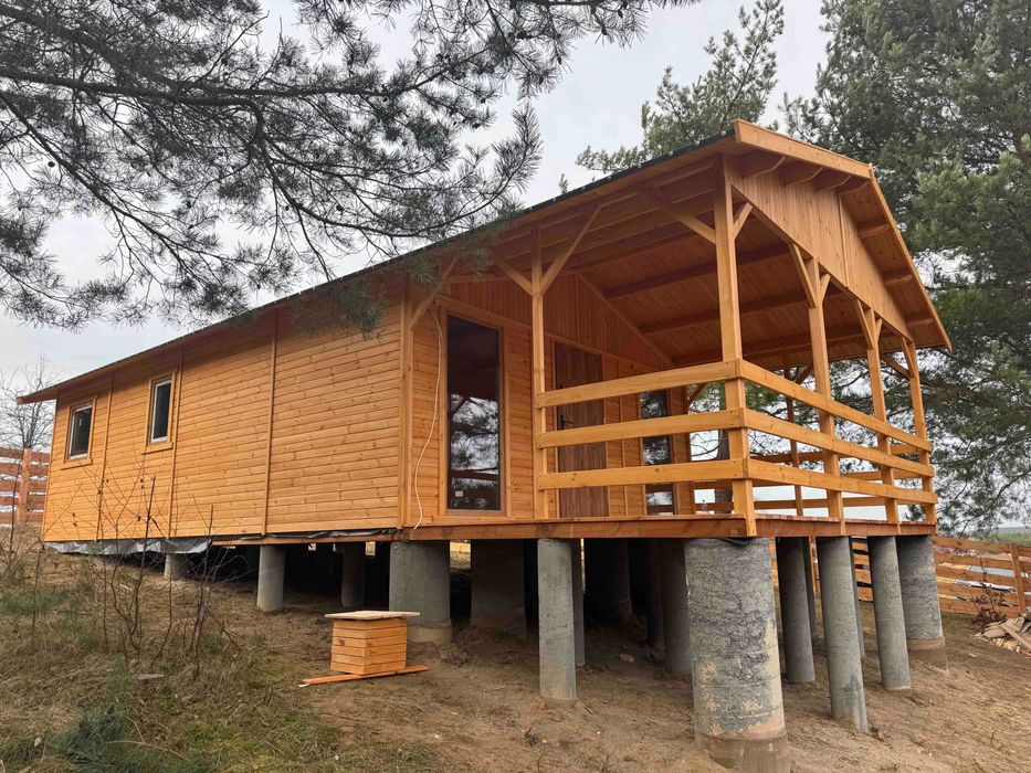 dom całoroczny z drewna dom drewniany domki drewniane tani dom WARBIT