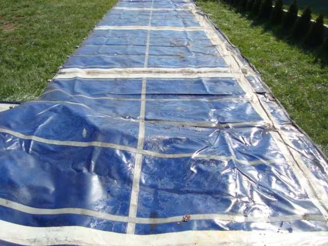 Plandeka do przykrycia opału w ćwiartkach metrach 2,8 x 6,8 m