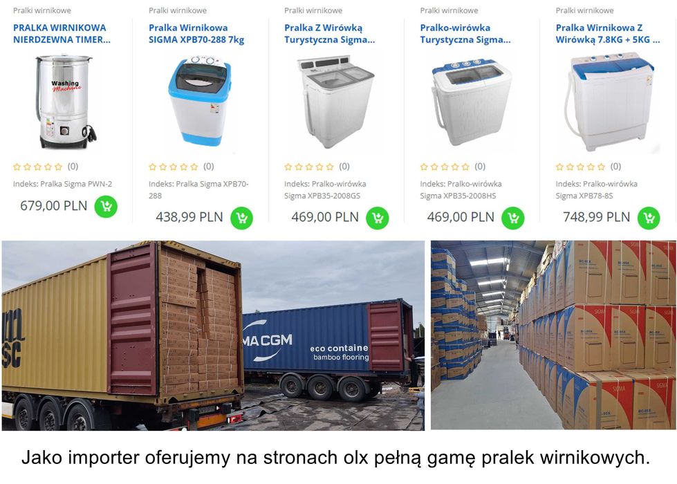 Wirówka Do Ubrań Bielizny Prania SIGMA T56 1300 OBR. Mocna