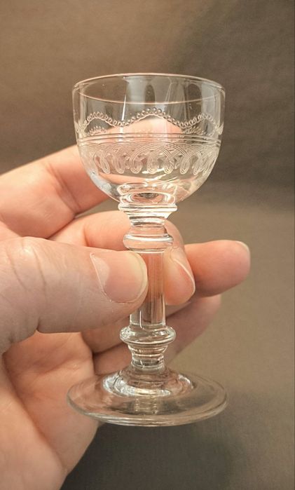 Рюмка царизм муха мушка 15мл пантография антикварное стекло