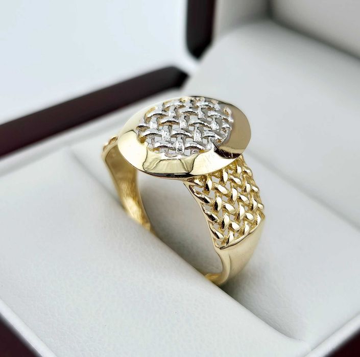 Elegancki złoty pierścionek 3,16g PR.585 14K R.20