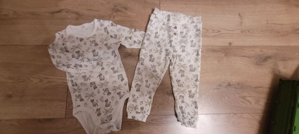 Komplet cool club body,półspiochy prążkowany,bawełna organiczna r.92