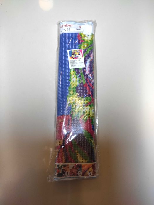 Haft Diamentowy kolorowy Tygrys 30 cm x 40 cm