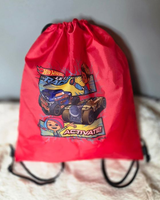 Mini Plecak Worek Szkolny Przedszkole Hot Wheels Czerwony