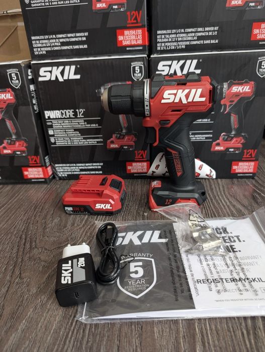 New  SKIL PWR CORE 12™ Brushless 12V 1/4 IN. Hex Impact  із США