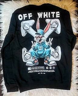 Off white bluzy męskie bawelniane S M L