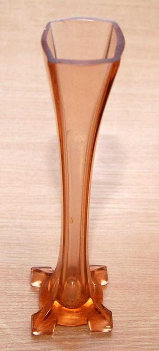 stary szklany secesyjny wazon Art Deco flet Huta Niemen 31cm
