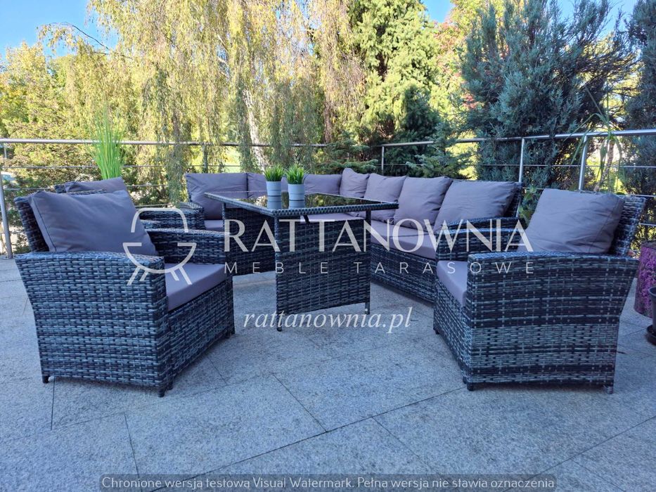 Meble Ogrodowe Tarasowe Technorattanowy Narożnik Ogrodowy WYPRZEDAŻ !