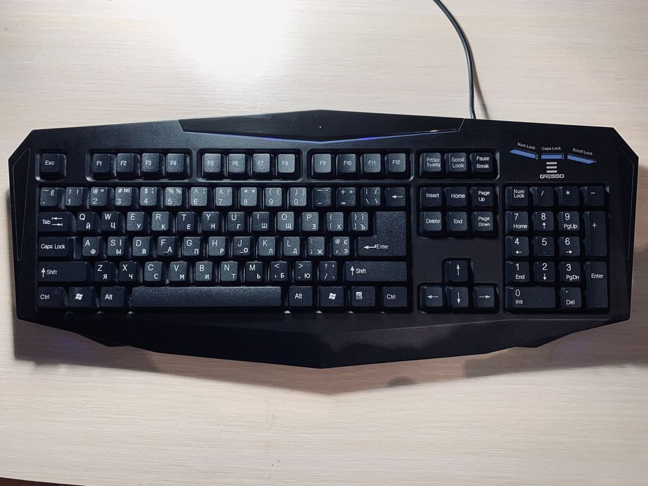 Клавіатура Gresso GK-2025 USB Black/клавіатура для пк/клава