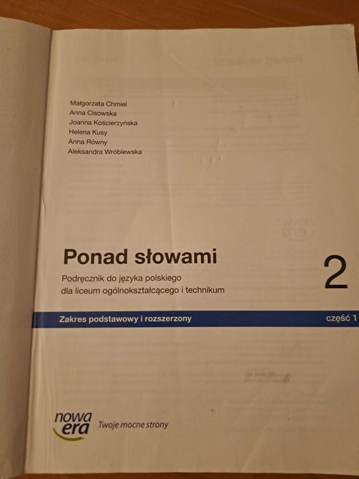 Ponad słowami. Klasa 2, część 1 i część 2 - komplet