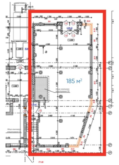 Оренда фасадного приміщення 185 м² у центрі м. Вишневе, ЖК Атмосфера.