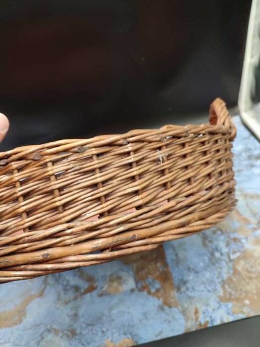 Duża wiklinowa taca do serwowania - Design - vintage