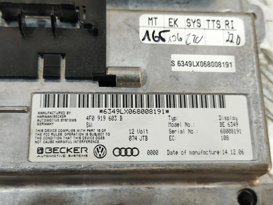 Display de navegação original Audi A6 C6