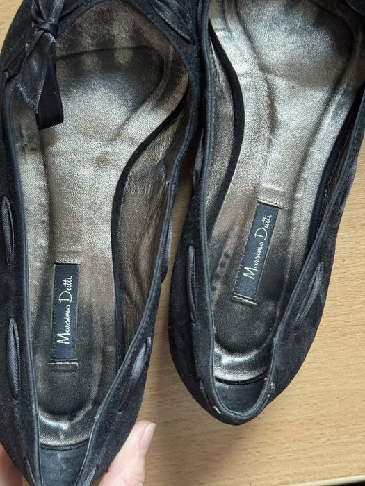 Замшеві балетки човники Massimo Dutti 25.5 см