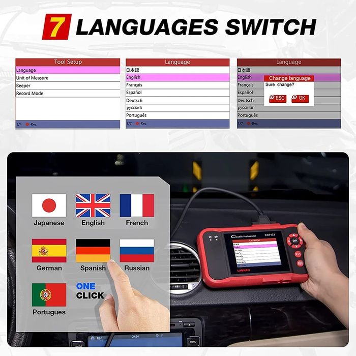 Máquina de diagnóstico auto launch x431 crp123 NOVO