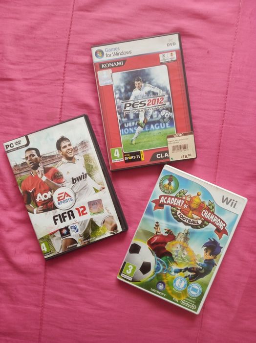 Jogos Wii, PES 2012, FIFA 12, e dvd's