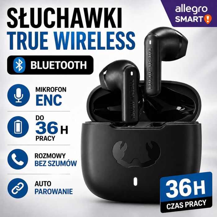 Słuchawki Bluetooth Bezprzewodowe | Mikrofon | 36h | iPhone Android | NOWE