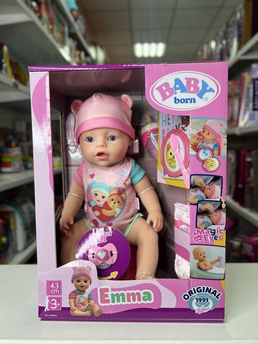 Кукла лялька BABY BORN серии "Нежные объятия"  Эмма мишка 43 см