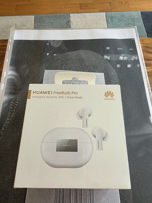 Huawei FreeBuds Pro,  Ceramic White, fabrycznie zaplombowane, paragon