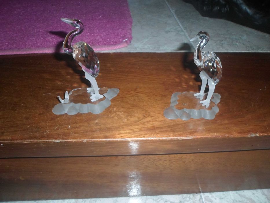 2 cegonhas em cristal swarovski muito bonitas