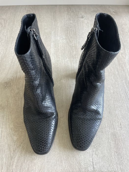 Botins pretos pele Massimo Dutti 37