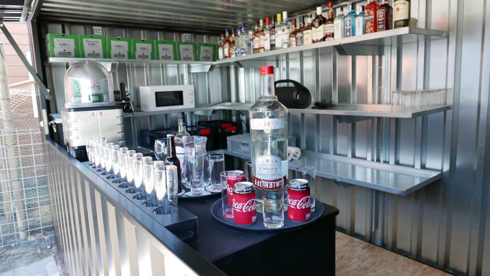 Contentor de Bar Preto - Para Garrafeiras Personalizadas. À venda.