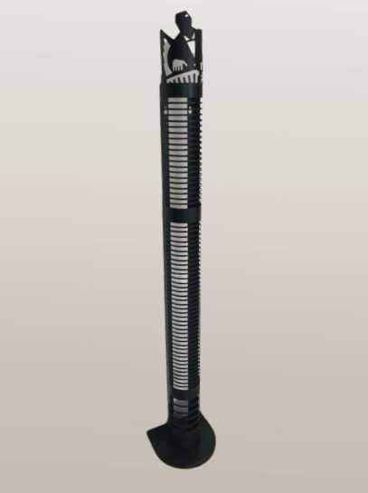 Porta CDs metálico vertical preto