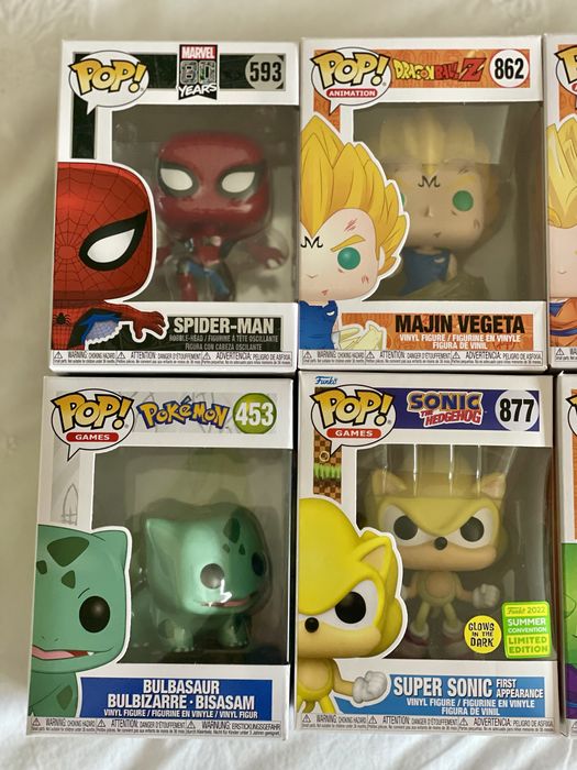 Funko Pop - Dragon Ball Sonic Pokemon Marvel