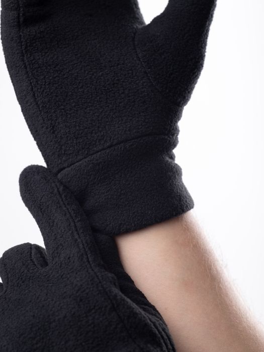 Тактичні військові флісові одношарові рукавиці Чорні з Touch Screen